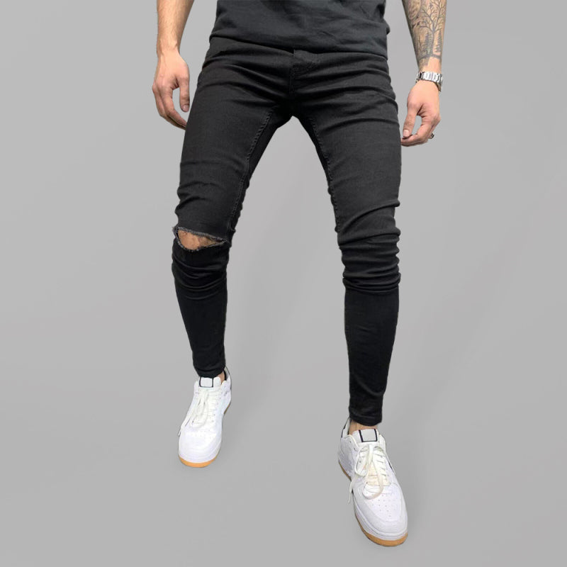 Men’s Classic Versatile Stretch Skinny Jeans - Black / S