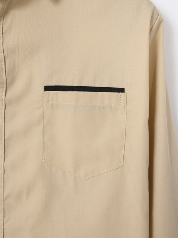 Men’s Color Block Business Slim Casual Shirt Long Sleeve Shirt