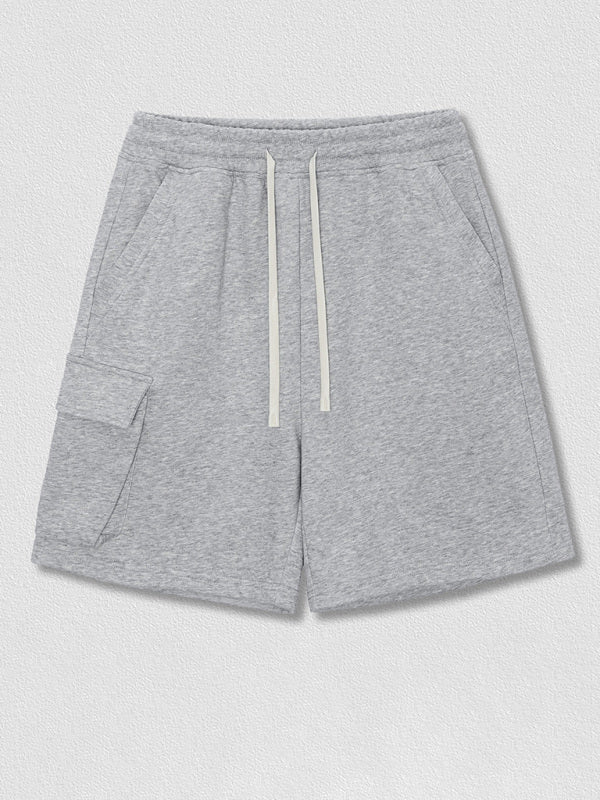 Men’s Contrasting Color Stitching Woven Casual Shorts