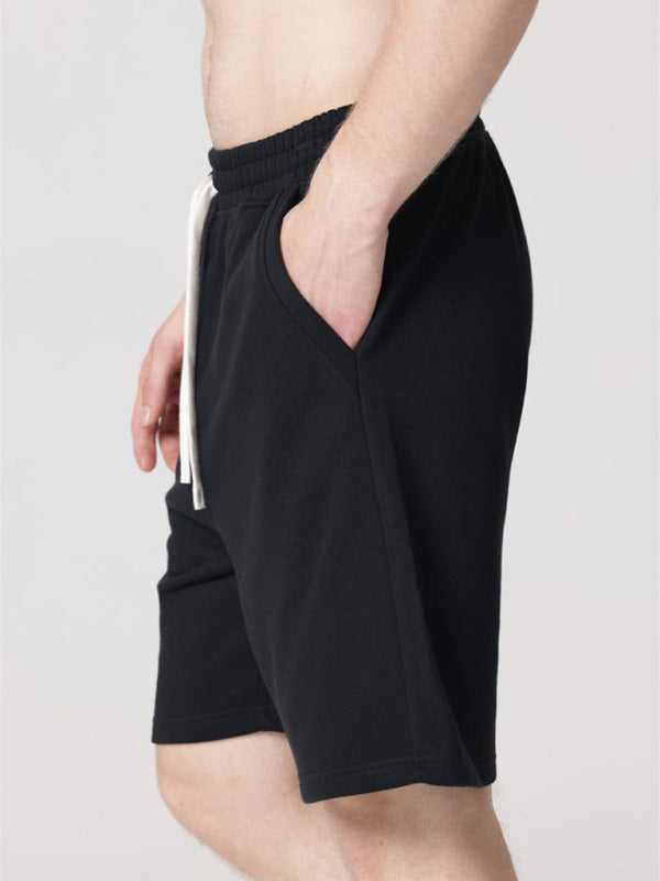 Men’s Contrasting Color Stitching Woven Casual Shorts