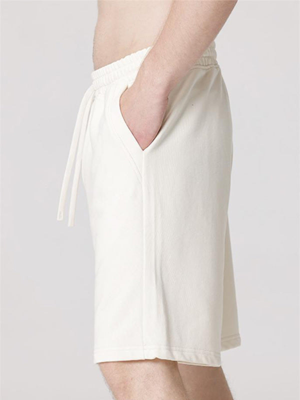 Men’s Contrasting Color Stitching Woven Casual Shorts