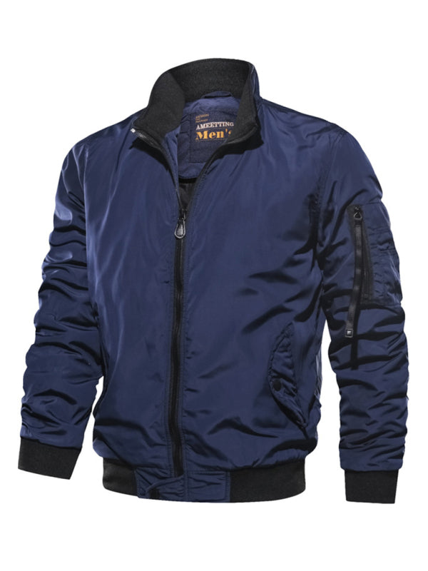 Men’s Cotton Jacket Coat Simple Fashion Men’s Cotton Clothes