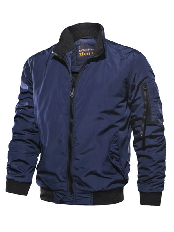 Men’s Cotton Jacket Coat Simple Fashion Men’s Cotton Clothes