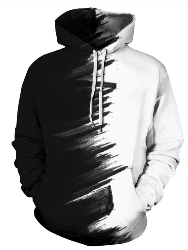 Men’s Dropped Shoulder Knit Hoodie with Pocket