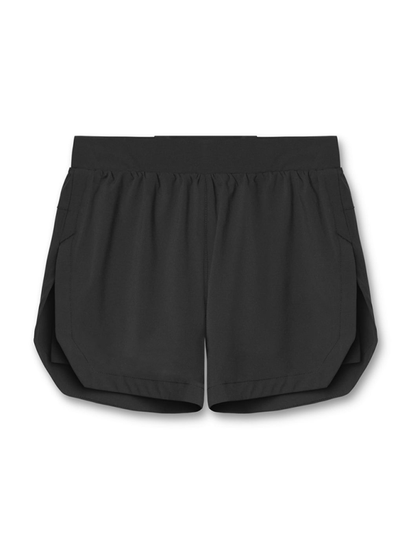 Men’s fake two-piece trousers multi-pocket running training sports shorts