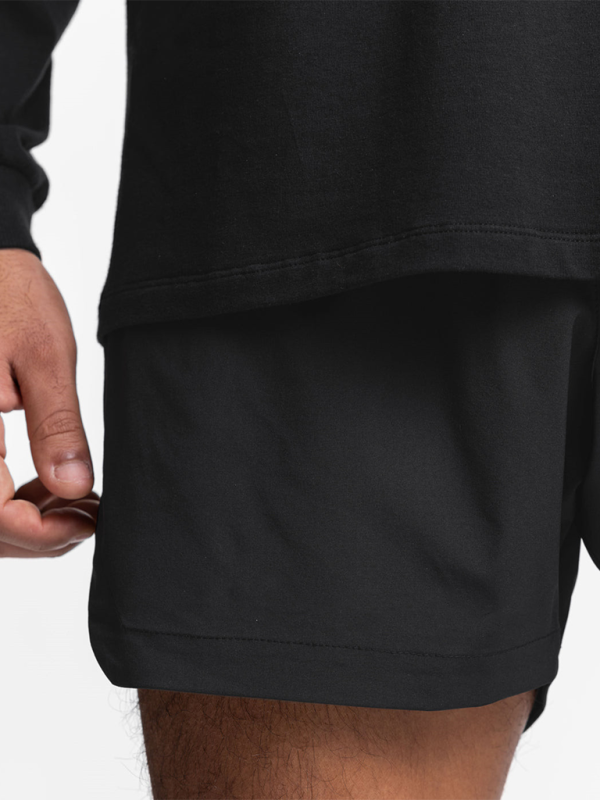 Men’s fake two-piece trousers multi-pocket running training sports shorts