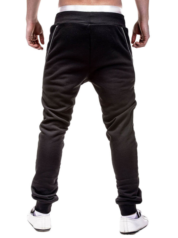 Men’s fashion casual personalized zipper trim trousers