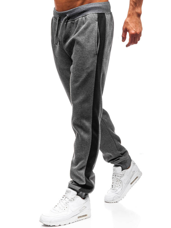 Men’s fashion casual stitching pencil trousers