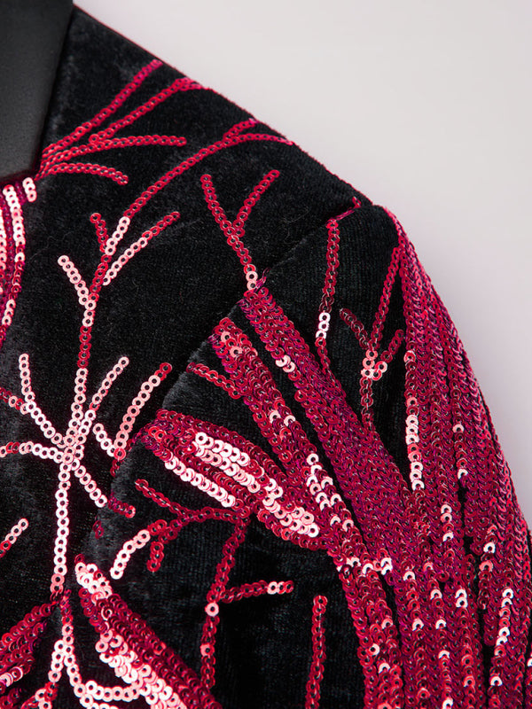 Men’s Fashion Floral Lapel Blazer
