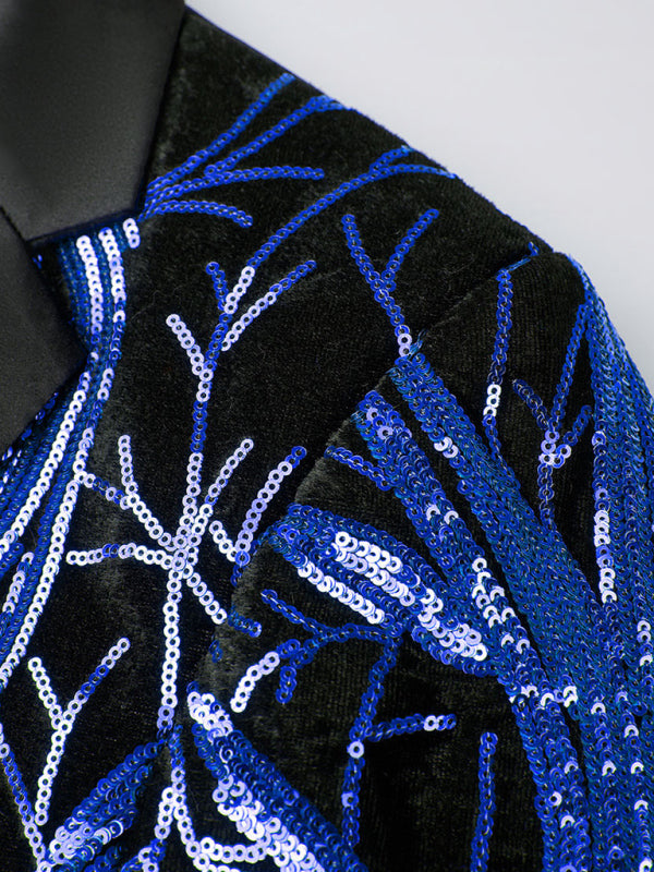Men’s Fashion Floral Lapel Blazer