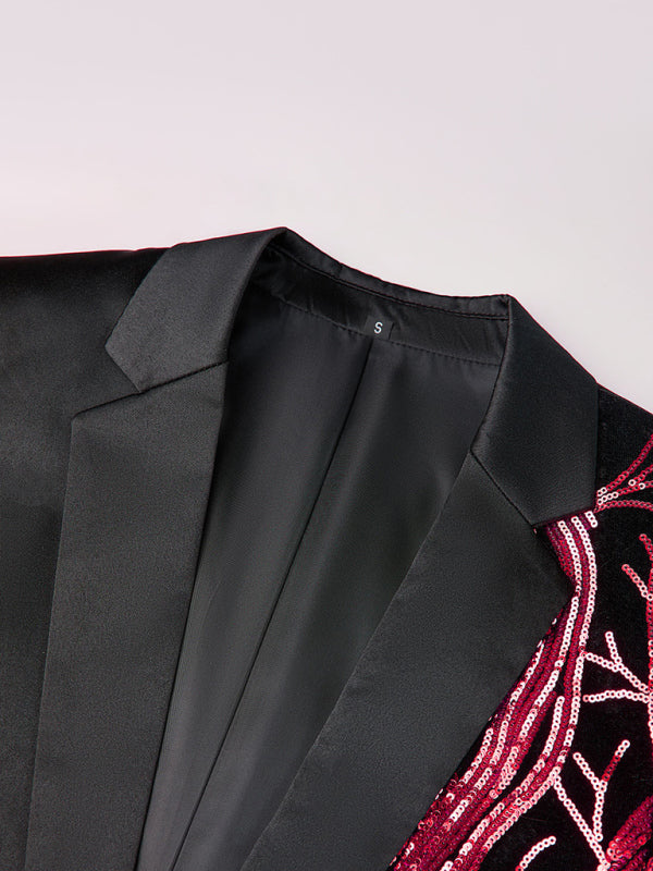 Men’s Fashion Floral Lapel Blazer