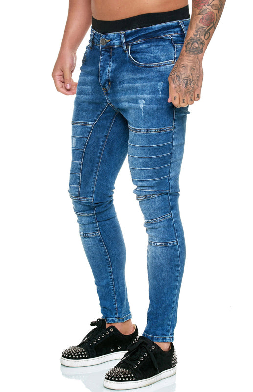 Men’s Fashion High Waist Slim Jeans