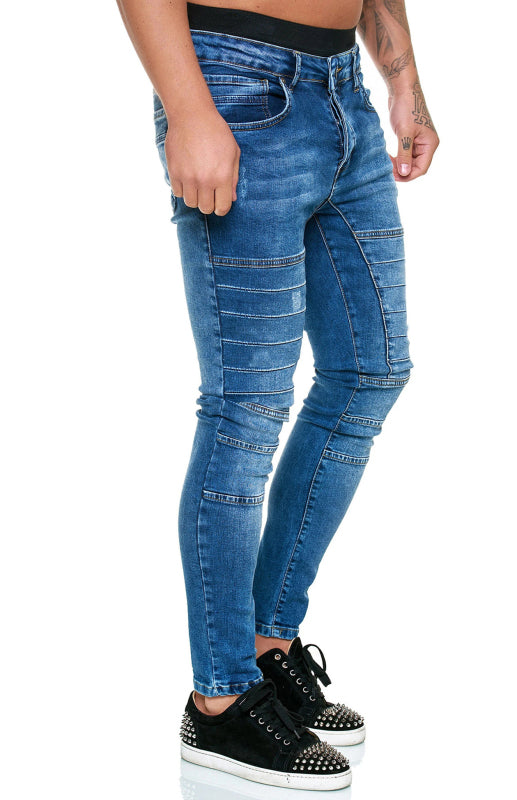 Men’s Fashion High Waist Slim Jeans