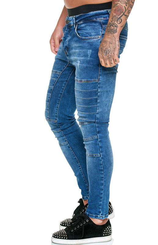 Men’s Fashion High Waist Slim Jeans