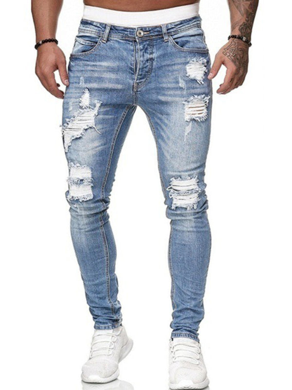 Men’s Fashion Ripped Slim Skinny Jeans