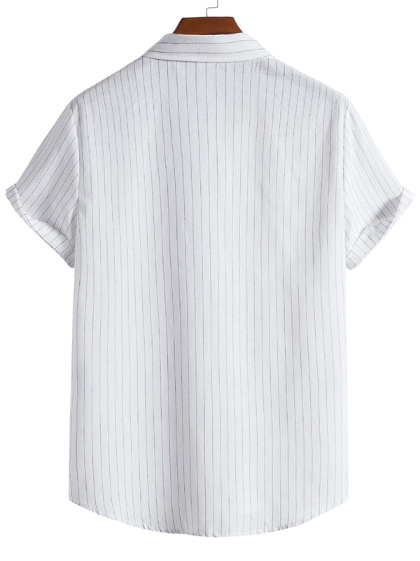 Men’s Fashion Trend Casual Striped Short Sleeve Shirt