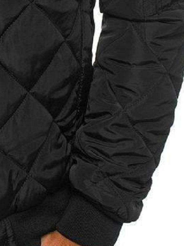 Men’s Fashion Warm Coat Solid Color Jacket