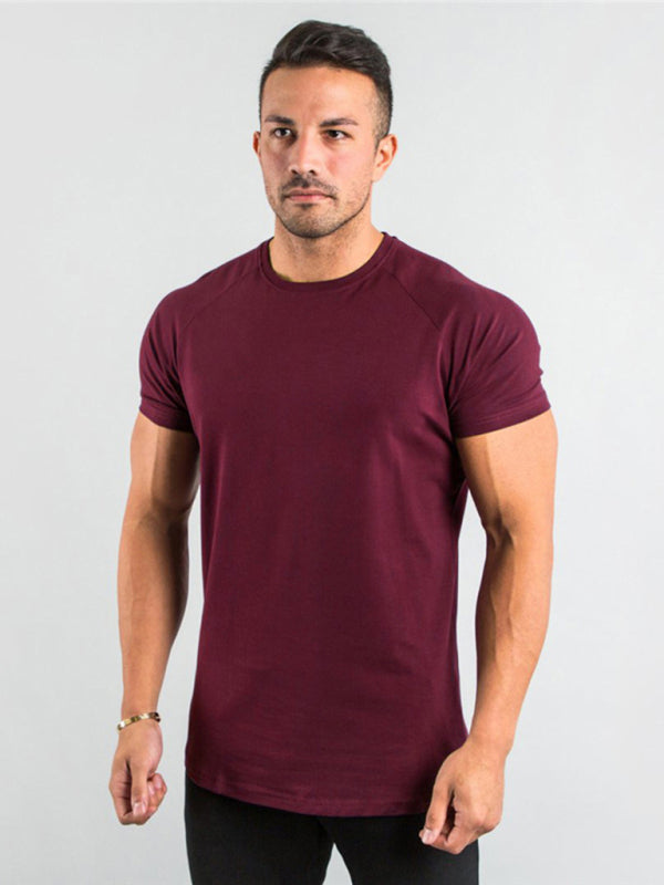 Men’s Fitness Short Sleeve T-Shirt - Wine Red / M