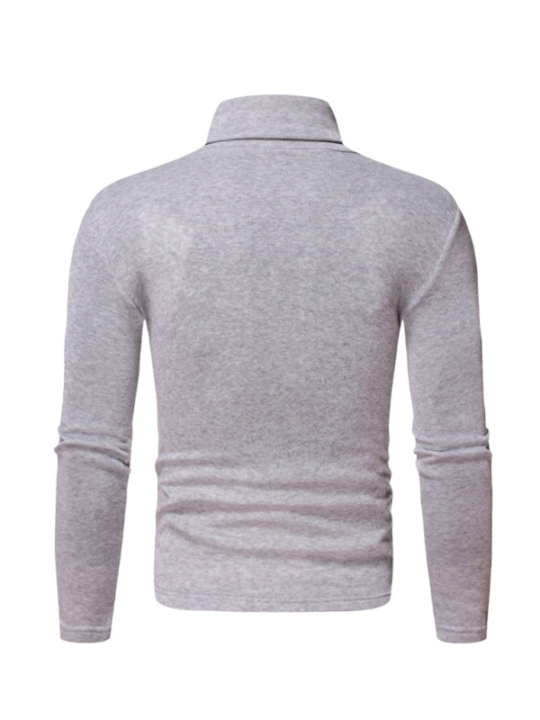 Men’s fleece pullover turtleneck knitted top