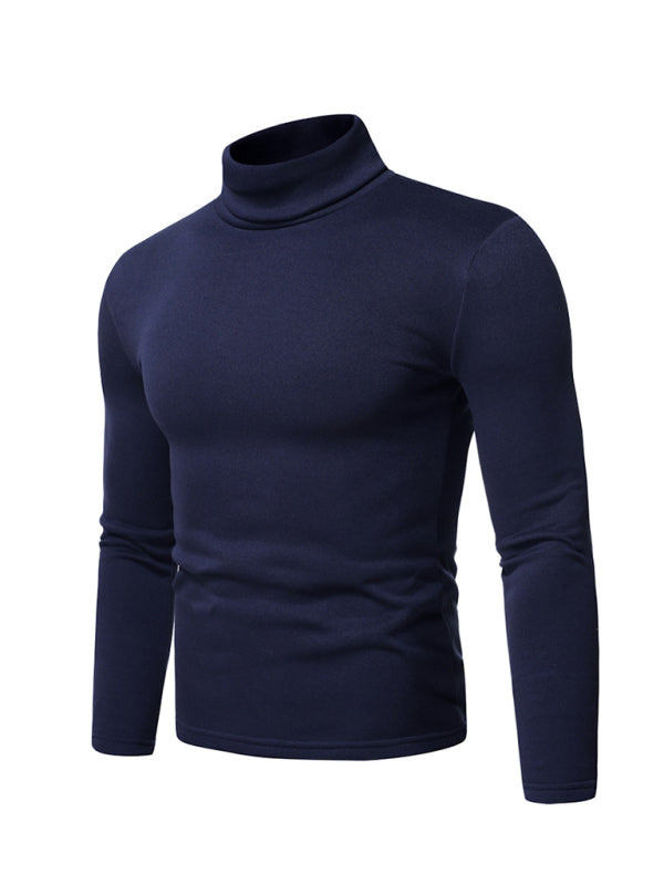 Men’s fleece pullover turtleneck knitted top