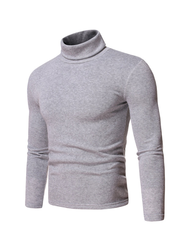 Men’s fleece pullover turtleneck knitted top