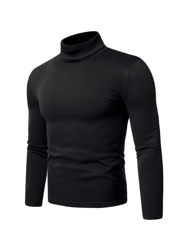 Men’s fleece pullover turtleneck knitted top