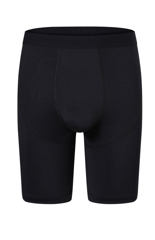 Men’s Floral Yarn Contrast Line Breathable Boxer - Black / M