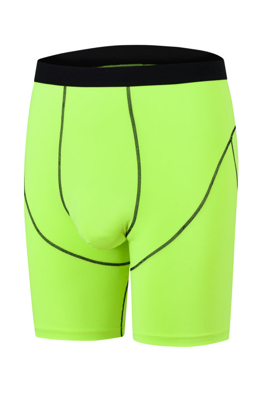 Men’s Floral Yarn Contrast Line Breathable Boxer - Green / M