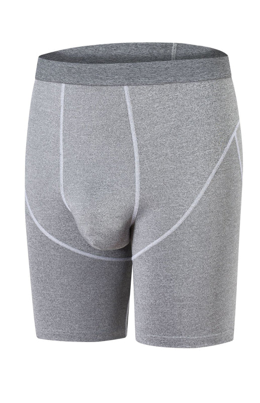 Men’s Floral Yarn Contrast Line Breathable Boxer - Grey / M