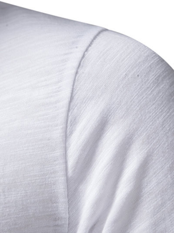 Men’s Henley Casual Fashion Basic Short Sleeve T-Shirt