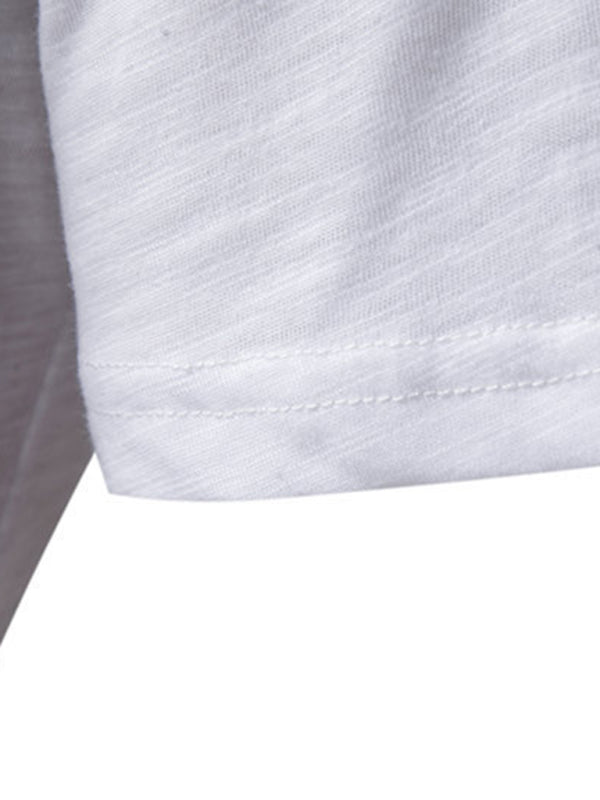 Men’s Henley Casual Fashion Basic Short Sleeve T-Shirt