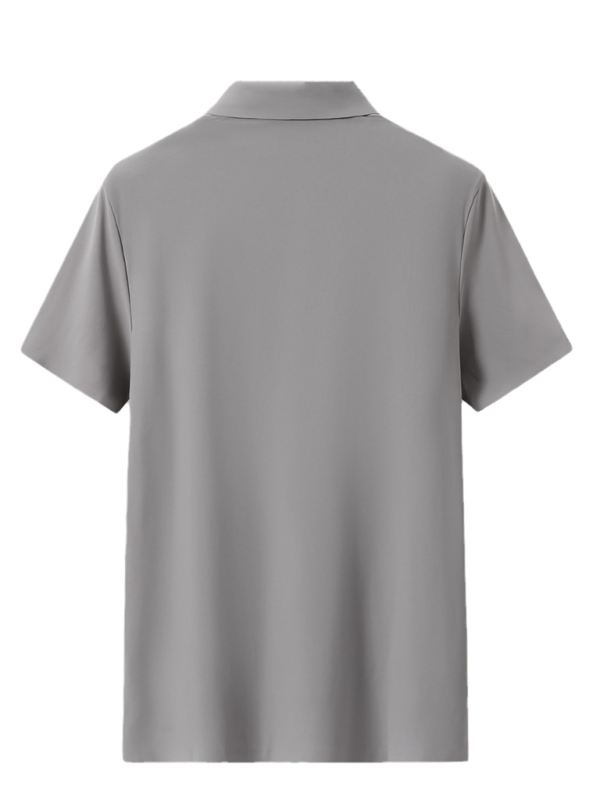 Men’s high elastic non-marking ice silk lapel short-sleeved quick-drying polo shirt