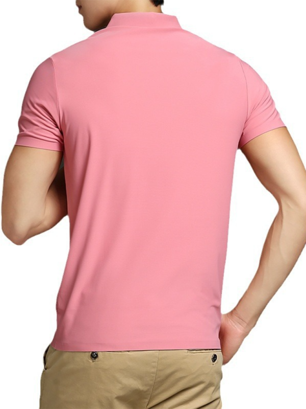 Men’s high elastic non-marking ice silk lapel short-sleeved quick-drying polo shirt