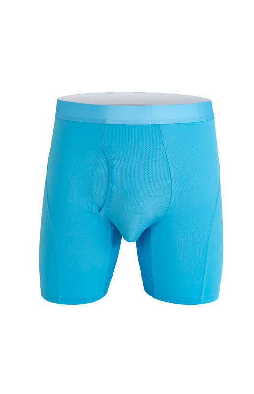 Men’s High Elasticity Simple Style Knit Polyester Underwear Loungewear - Sky blue azure / S