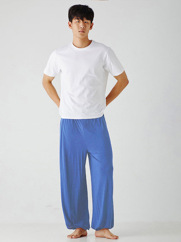 Men’s home pants modal thin style loose and comfortable wide leg pants home clothes