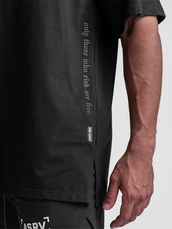 Men’s knitted casual sports round neck short-sleeved quick-drying T-shirt