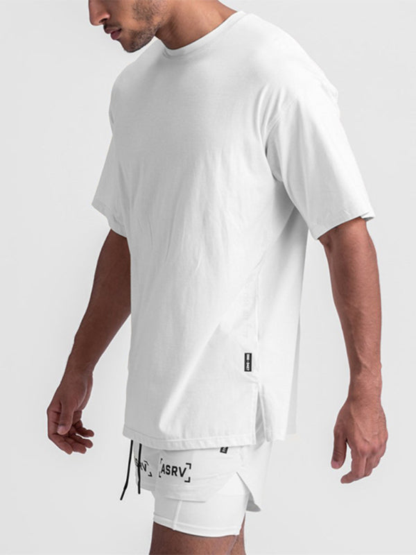 Men’s knitted casual sports round neck short-sleeved quick-drying T-shirt