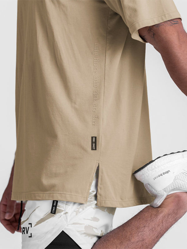 Men’s knitted casual sports round neck short-sleeved quick-drying T-shirt