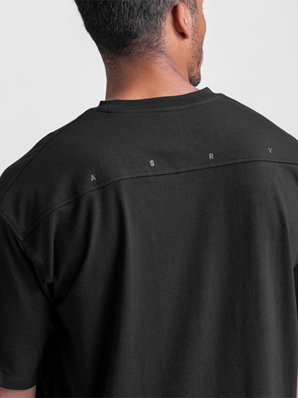 Men’s knitted casual sports round neck short-sleeved quick-drying T-shirt
