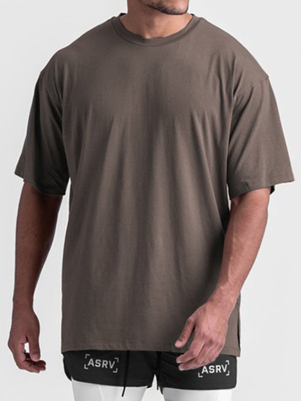 Men’s knitted casual sports round neck short-sleeved quick-drying T-shirt