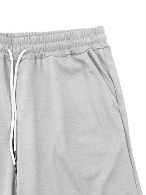 Men’s lapel short -sleeved shorts two -piece sports casual set