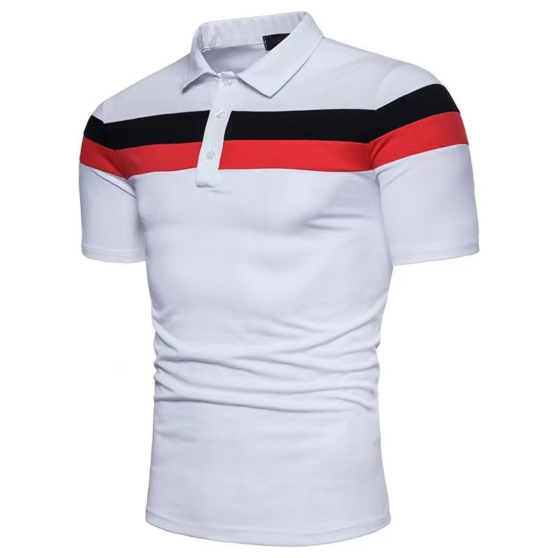 Men’s Light Business Polyester Regular Sleeve Polo Shirt - Raw white off white / M