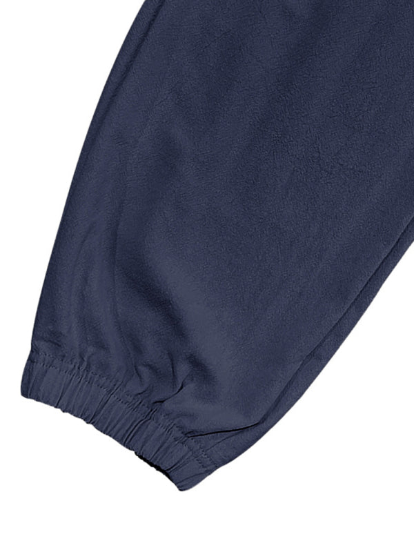 Men’s linen casual outdoor sports pants with cuffs and multi-pocket work pants