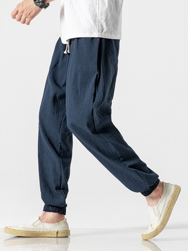 Men’s Linen Pants Fashion Haren Pants Drawstring Pants