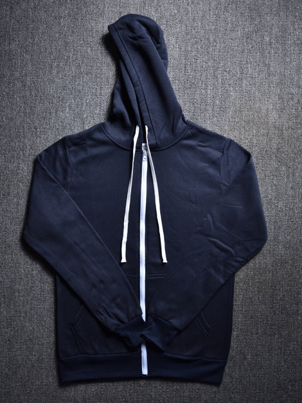 Men’s long-sleeved sports hooded top zipper cardigan sweatshirt