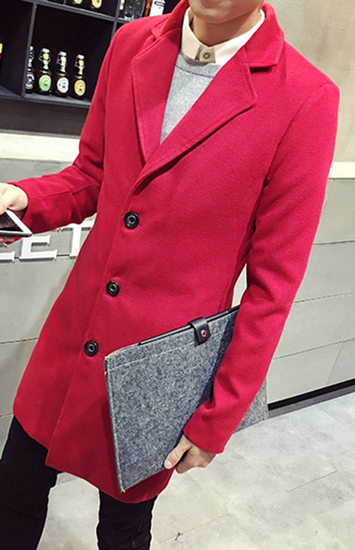 Men’s Long Woolen Coat