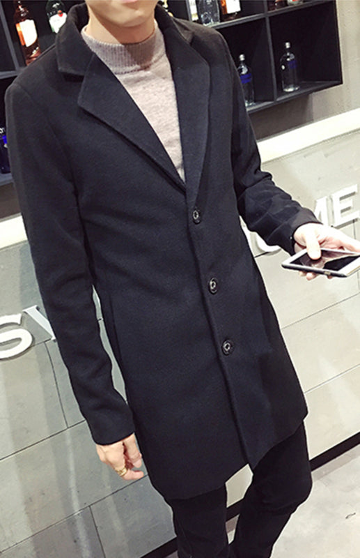 Men’s Long Woolen Coat