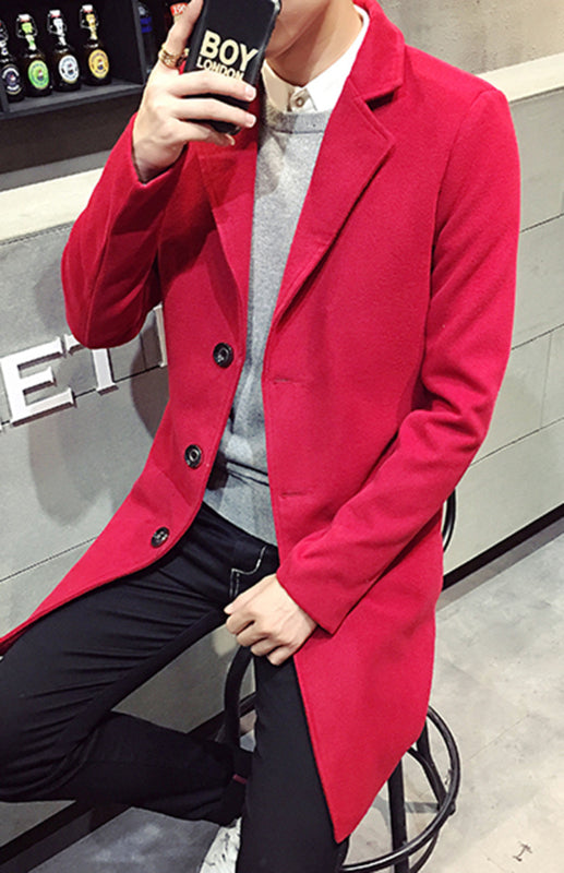 Men’s Long Woolen Coat