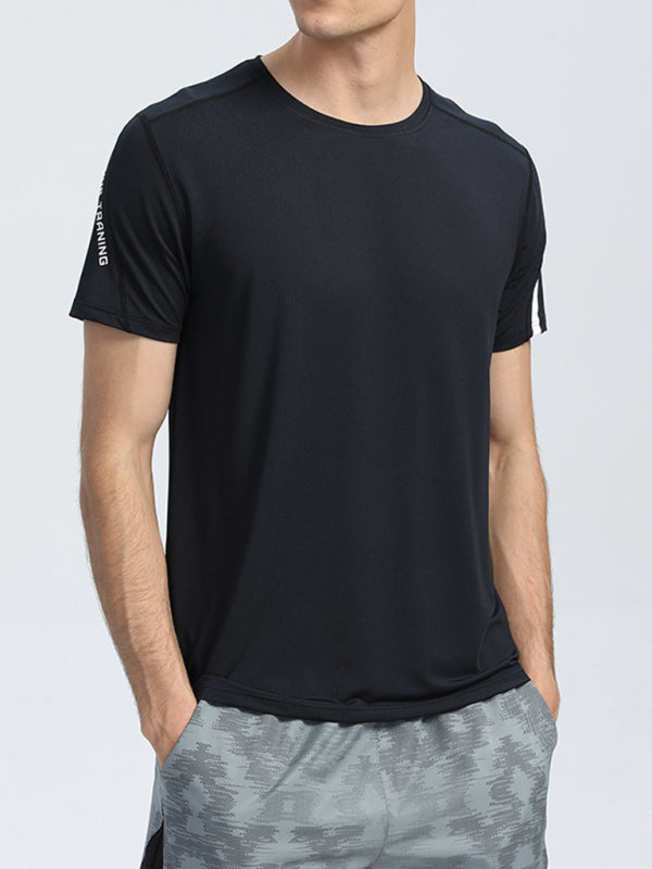 Men’s loose breathable and quick-drying sports t-shirt - Black / M