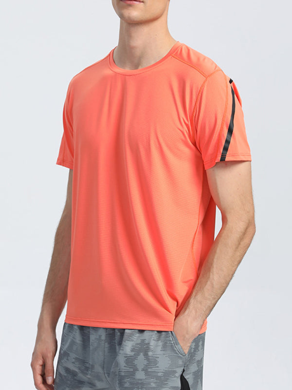 Men’s loose breathable and quick-drying sports t-shirt - Orange / M